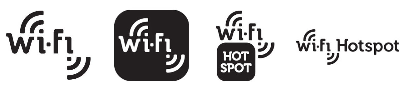Логотипы Wi-Fi и точек доступа